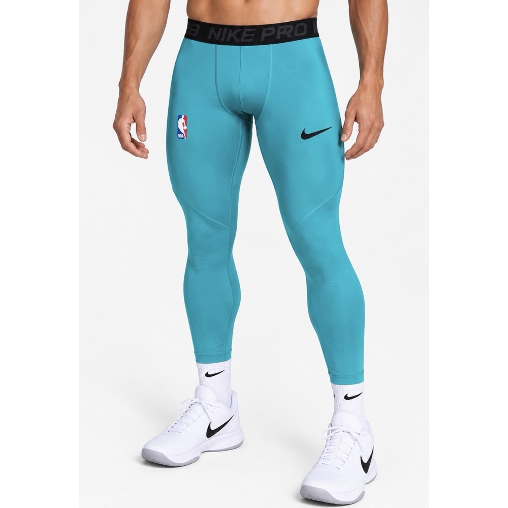 Nike Basketball Tights Mens XL Tall Teal Compression Pants Team AA0761-428 NWT